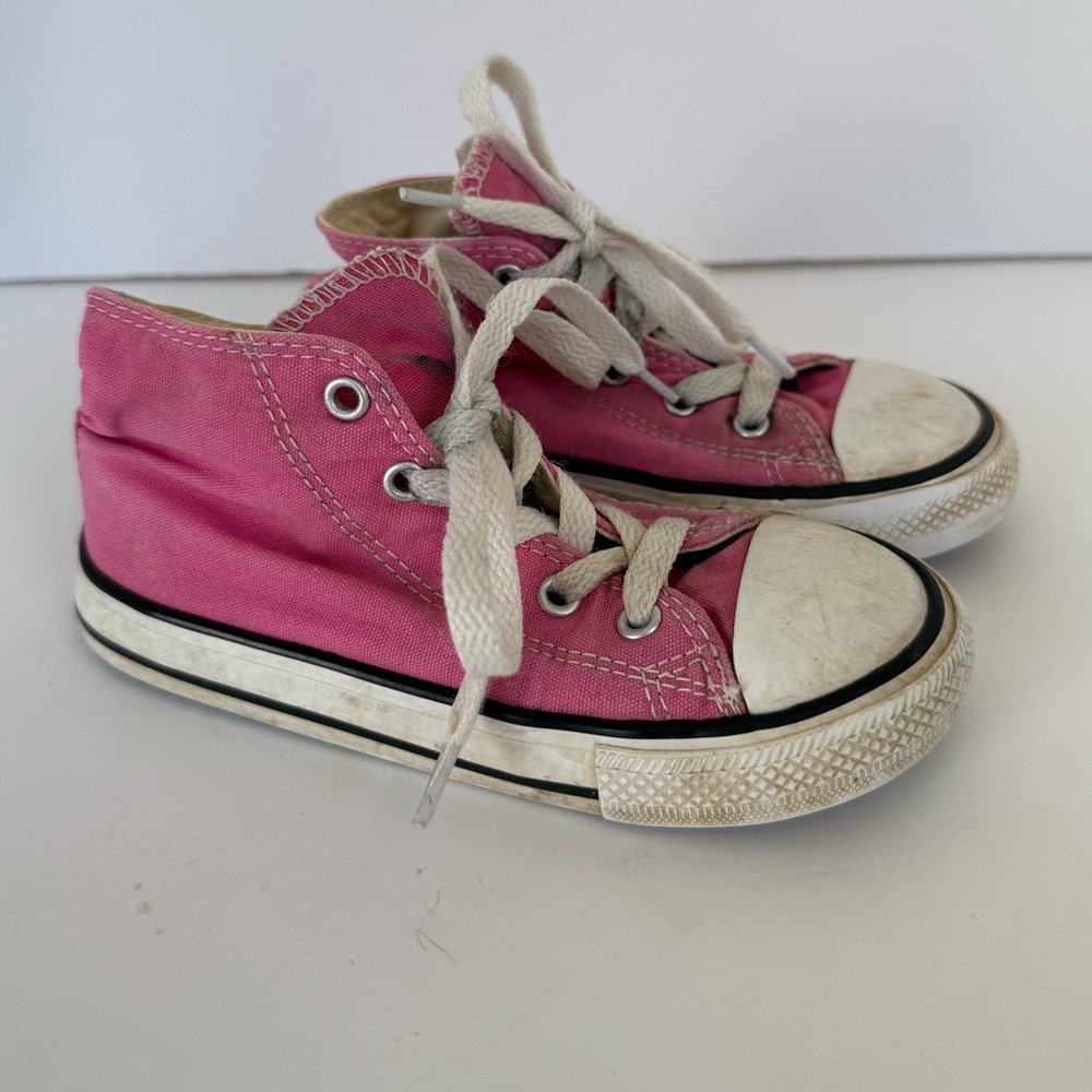 Broken In Kids Pink High-Top Canvas Sneakers - Size 10